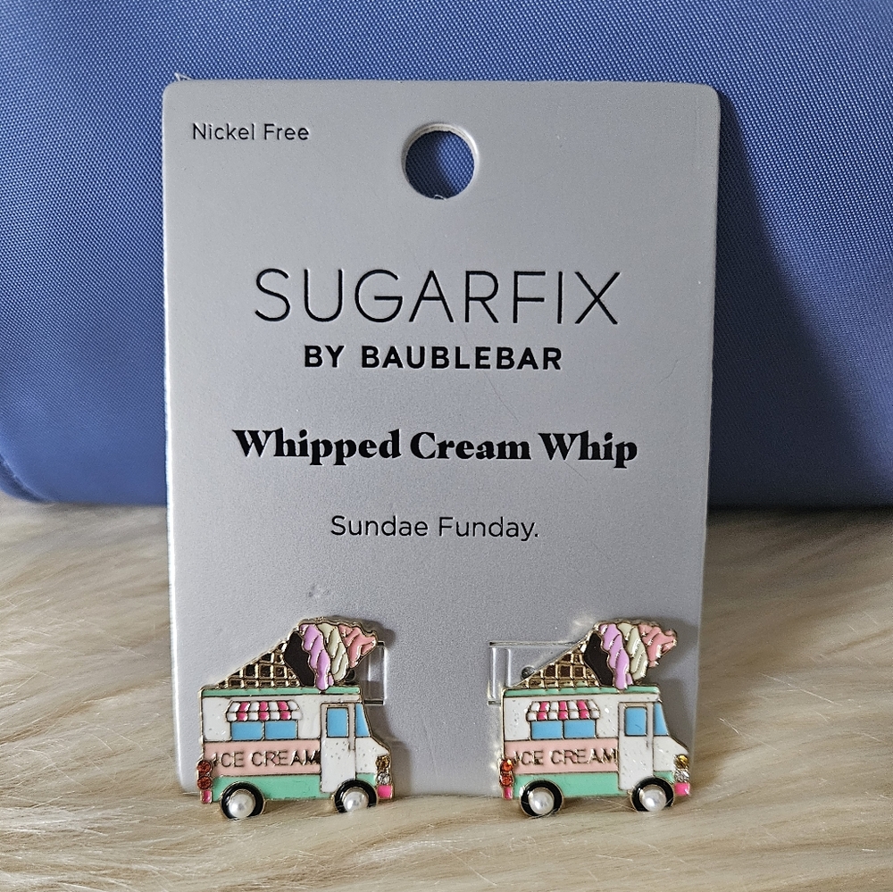 Sugarfix by BaubleBar Sundae Funday Ice Cream Truck Earrings New